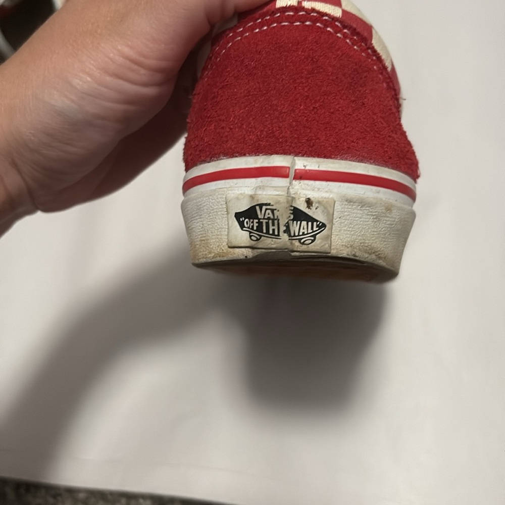 VANS red checker print shoes size: 7.5 - Picture 6 of 10